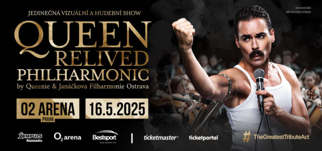 Queenie se vracejí 16. května 2025 do pražské O2 areny s dosud nejambicióznějším koncertem QUEEN RELIVED Philharmonic.