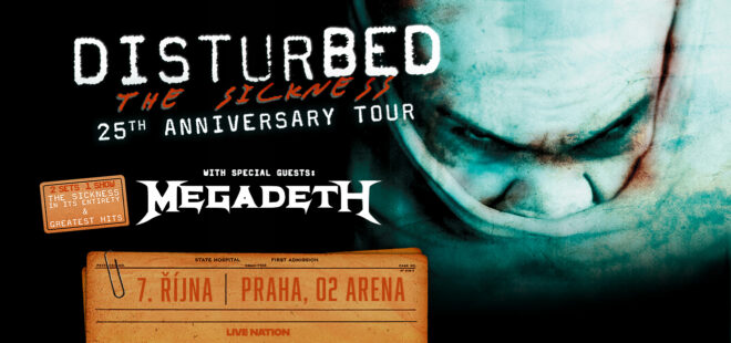 American metal legend Disturbed is going on tour. Look forward to an energetic show and special guest Megadeth on October 7, 2025 at Prague’s O2 arena